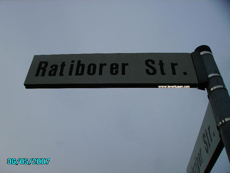 Foto der Ratiborer Str.: Straßenschild Ratiborer Straße