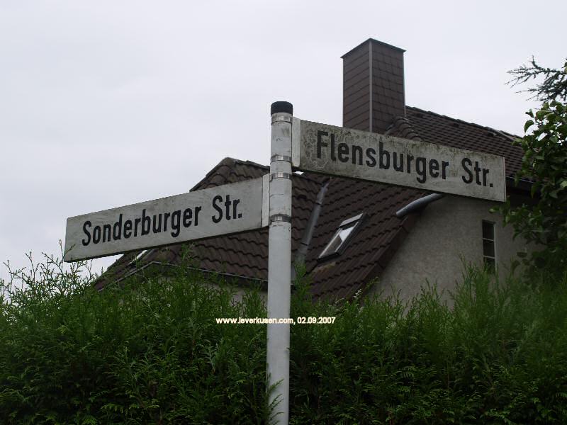 Foto der Sonderburger Str.: Straßenschild Sonderburger Straße