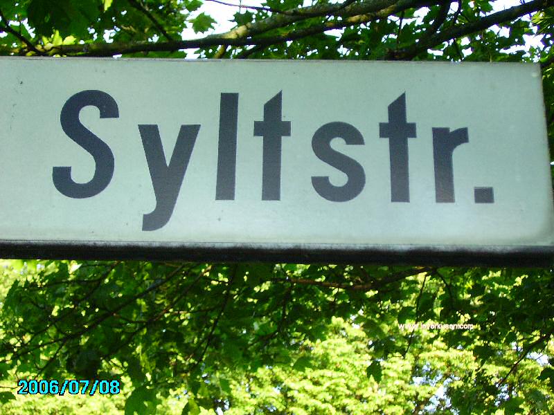 Foto der Syltstr.: Straßenschild Syltstraße
