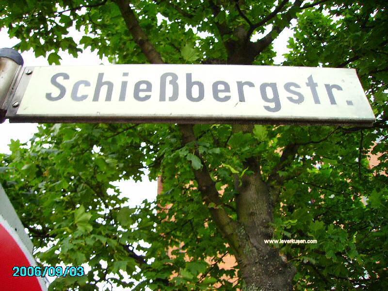 Straßenschild Schießbergstraße