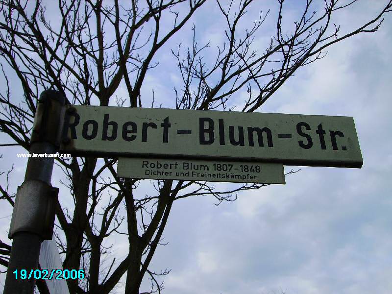 Straßenschild Robert-Blum-Str.