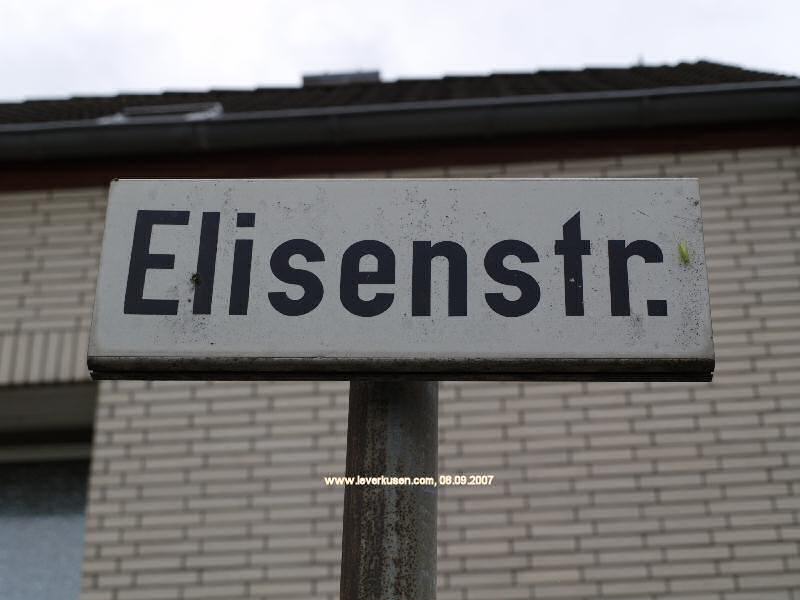 Straßenschild Elisenstr.