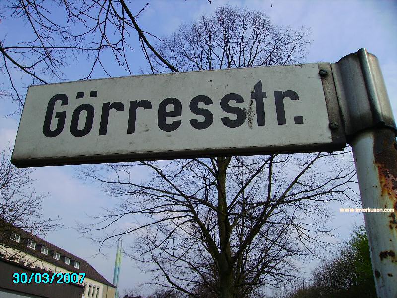Straßenschild Görresstraße