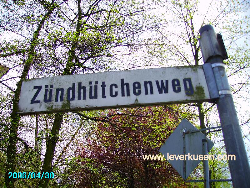 Foto der Zündhütchenweg: Straßenschild Zündhütchenweg
