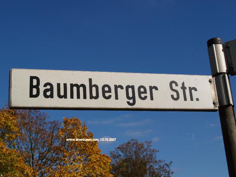 Straßenschild Baumberger Str.