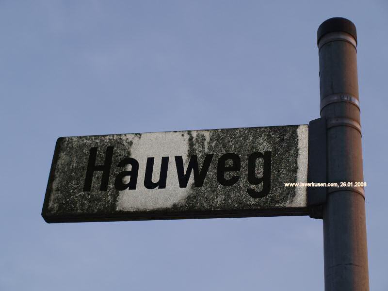 Foto der Hauweg: Straßenschild Hauweg