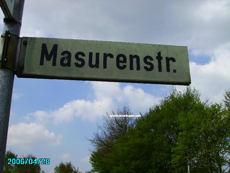 Straßenschild Masurenstr.