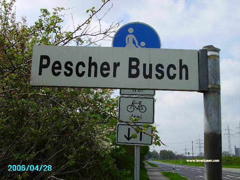 Foto der Pescher Busch: Straßenschild Pescher Busch