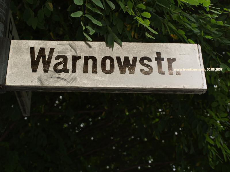 Foto der Warnowstr.: Straßenschild Warnowstr.