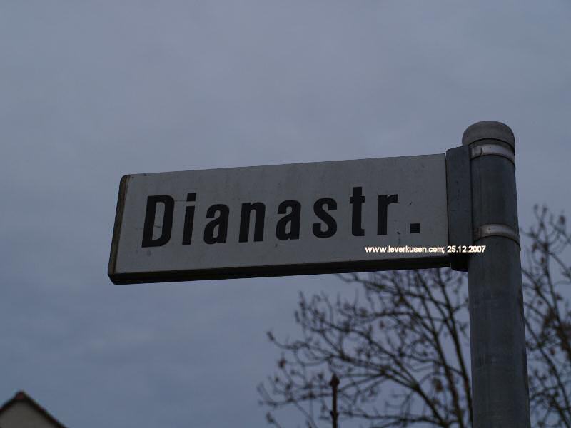 Foto der Dianastr.: Straßenschild Dianastr.