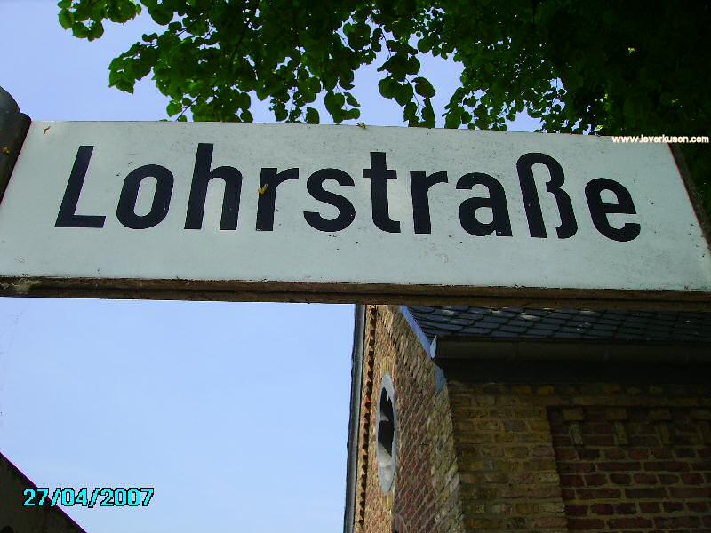 Straßenschild Lohrstraße