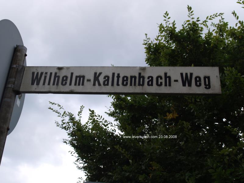 Straßenschild Wilhelm-Kaltenbach-Weg