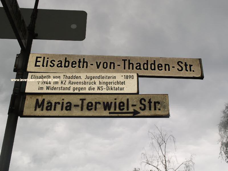 Straßenschild Maria-Terwiel-Str.